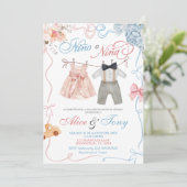 Invitation Spanish Nino o Nina Gender Reveal (Debout devant)