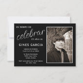 Invitation Spanish Photo Birthday (Devant)