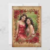 Invitation Spanish Quinceañeras Vintage Romantic Photo (Dos)