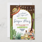 Invitation Spanish Raise a glass for Tequila Birthday (Devant)