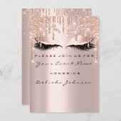 Invitation Spark Sweet 16e Parties scintillant Drips Maquilla (Devant / Derrière)