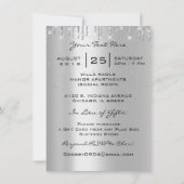 Invitation Spark Sweet 16th Drip Maquillage nuptiale gris de  (Dos)