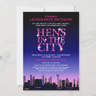 Invitation Sparkerie Look Hens' / Lingerie Movie Poster Party