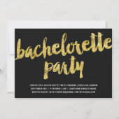 Invitation Sparkings en or| Parties scintillant Look Bachelor (Devant)