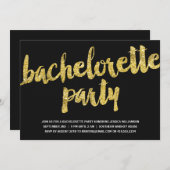 Invitation Sparkings en or| Parties scintillant Look Bachelor (Devant / Derrière)
