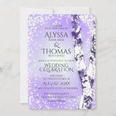 Invitation Sparkle Birch Mariage Violet (Devant)