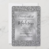 Invitation Sparkle de Parties scintillant Glam Glitz de SIlve (Devant)