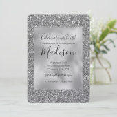 Invitation Sparkle de Parties scintillant Glam Glitz de SIlve (Debout devant)