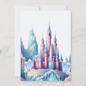 Invitation Sparkle Frozen Kingdom Château 1er Anniversaire (Dos)