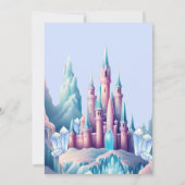Invitation Sparkle Frozen Kingdom Château 1er Anniversaire (Dos)