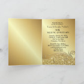Invitation Sparkle Golden 50e Anniversaire de Mariage Plié (Intérieur)