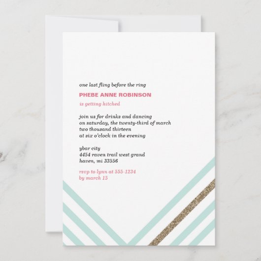 Invitation Sparkle & Shine - Bachelorette Party (Devant)