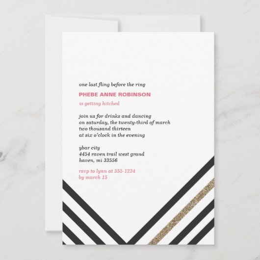 Invitation Sparkle & Shine - Bachelorette Party (Devant)