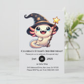 Invitation Sparkle Spell Axolotl Anniversaire (Debout devant)