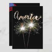 Invitation Sparkler 4 juillet (Devant / Derrière)