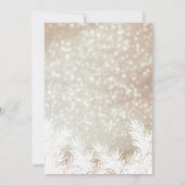 Invitation Sparkles bokeh hiver pins les vacances d'entrepris (Dos)