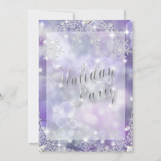 Invitation Sparkling Amethyst Bokeh Lights (Devant)