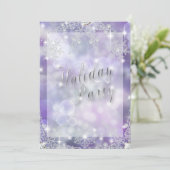 Invitation Sparkling Amethyst Bokeh Lights (Debout devant)