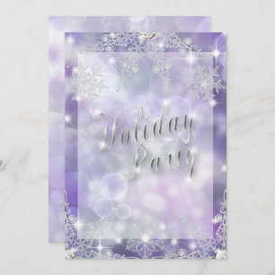 Invitation Sparkling Amethyst Bokeh Lights