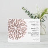 Invitation Sparkling Dahlia | Mariage rose noir et blanc (Debout devant)
