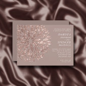 Invitation Sparkling Dahlia | Taupe Blush Rose Gold Mariage I