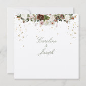 Invitation Sparkling Gold Floral Chuppah Canopy Wedding (Dos)