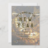 Invitation Sparkling Night Lights Christmas New Year Party (Devant)