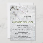 Invitation Sparkling Snow Christmas Company Open House Invita (Devant)