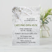 Invitation Sparkling Snow Christmas Company Open House Invita (Debout devant)