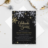 Invitation Sparkling Snowflakes Holiday Cocktail Party