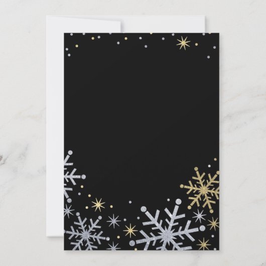 Invitation Sparkling Snowflakes Holiday Cocktail Party (Dos)