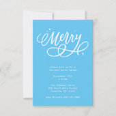 Invitation Sparkly Bubbly Script Merry Holiday (Devant)