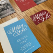 Invitation Sparkly Bubbly Script Merry Holiday