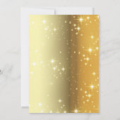 Invitation Sparkly Chic Gold Metallic Photo Graduation Party (Dos)