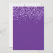 Invitation Sparkly Glittery Royal Purple 21e anniversaire (Dos)