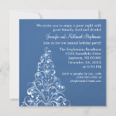 Invitation Sparkly Holiday Tree, Royal Blue (Devant)