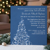 Invitation Sparkly Holiday Tree, Royal Blue