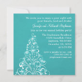 Invitation Sparkly Holiday Tree, Turquoise (Devant)
