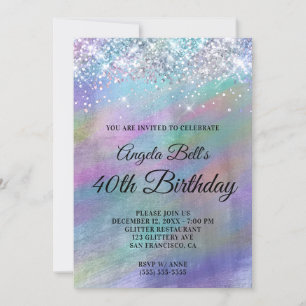 Invitation Sparkly Iridescente Parties scintillant Foil 40e a
