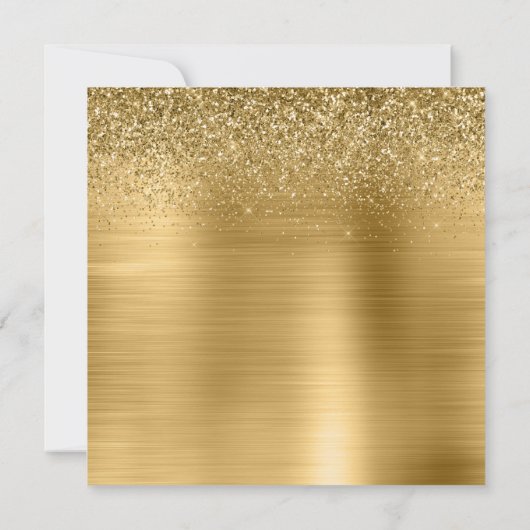 Invitation Sparkly Parties scintillant Gold Foil 21e annivers (Dos)