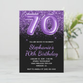 Invitation Sparkly Royal Purple Parties scintillant Noir Numé (Debout devant)