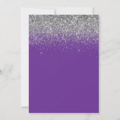 Invitation Sparkly Silver Glitter Royal Purple Sweet 16 (Dos)