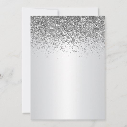 Invitation Sparkly Silver Parties scintillant Ombre 30e anniv (Dos)