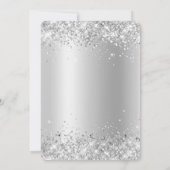 Invitation Sparkly Silver Parties scintillant Satin Foil 21e  (Dos)