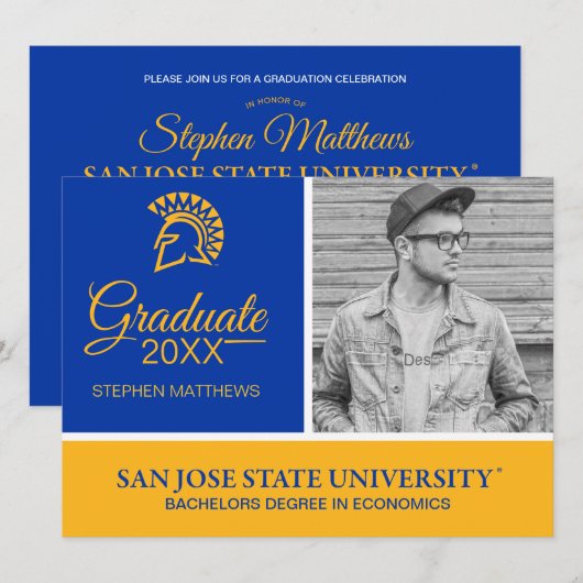 Invitation Spartiates de San Jose State (Devant / Derrière)