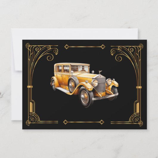Invitation Speakeasy Flapper Great Gatsby Art Déco Party (Dos)