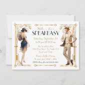 Invitation Speakeasy Flapper Great Gatsby Art Déco Party (Devant)