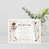 Invitation Speakeasy Flapper Great Gatsby Harlem Nights (Debout devant)