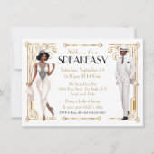 Invitation Speakeasy Flapper Great Gatsby Harlem Nights (Devant)