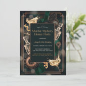 Invitation Speakeasy Murder Mystery Dinner Birthday Party (Debout devant)